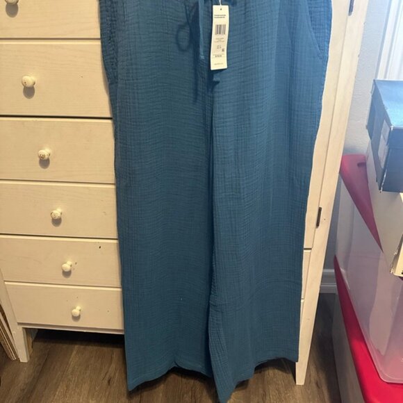Eileen Fisher Blue Wide Leg Pants - Picture 8 of 8